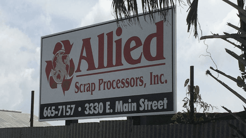 Allied Scrap Processors, Inc recycling center in Lakeland, FL - View of facility